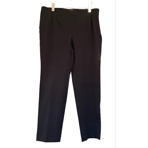 Women's TALBOTS Straight Stretch Leg Pants Size 14 Black - Picture 2 of 11